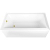 Glossy White/Polished Brass