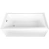 image:imageAqua Eden CVTAP663222L6 66 Acrylic Rectangular 3Wall Alcove Tub Left Hand Drain Glossy WhitePolished NickelGlossy WhitePolished Nickel