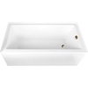 image:imageAqua Eden CVTAP663222R0 66 Acrylic Rectangular 3Wall Alcove Tub Right Hand Drain Glossy WhiteMatte BlackGlossy WhiteAntique Brass