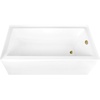 image:imageAqua Eden CVTAP663222R0 66 Acrylic Rectangular 3Wall Alcove Tub Right Hand Drain Glossy WhiteMatte BlackGlossy WhiteBrushed Brass
