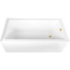Glossy White/Polished Brass