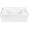 image:imageAqua Eden CVTDE603122R2 60 Acrylic Rectangular 3Wall Alcove Tub Right Hand Drain Glossy WhitePolished BrassGlossy WhiteBrushed Nickel