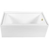 Glossy White/Polished Brass