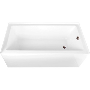image:imageAqua Eden CVTAP663222R0 66 Acrylic Rectangular 3Wall Alcove Tub Right Hand Drain Glossy WhiteMatte BlackGlossy WhiteOil Rubbed Bronze