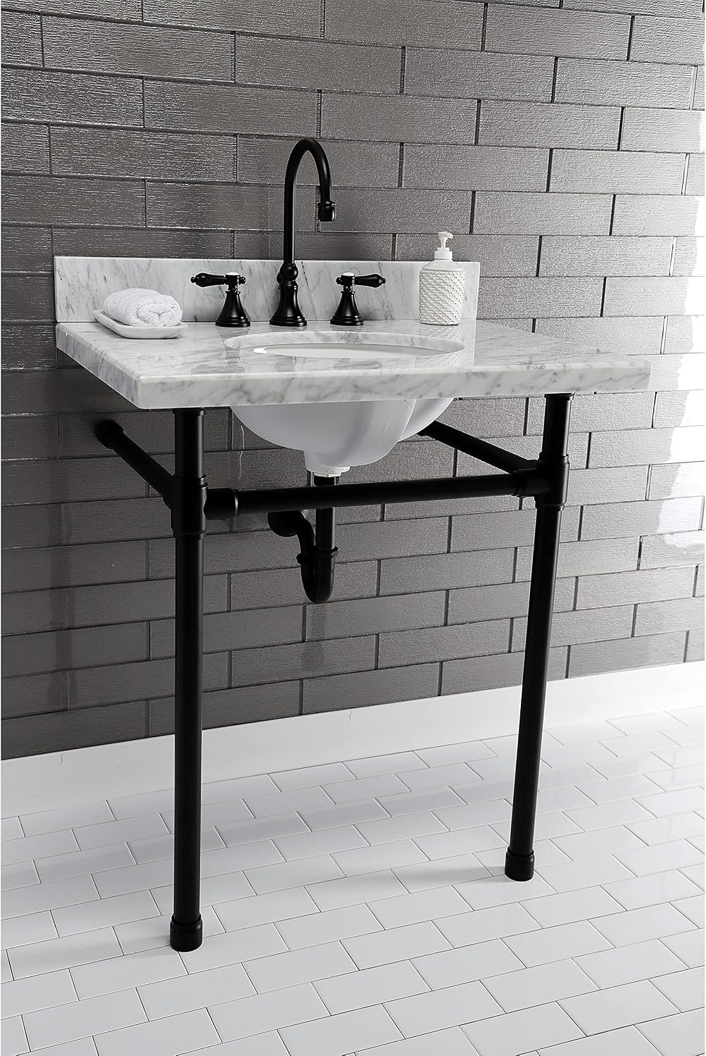 image:imageKingston Brass CC2180MB Vintage 114 Decor PTrap Matte Black