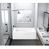 image:imageAqua Eden VTAM4832L22D 48Inch AntiSkid Acrylic 3Wall Alcove Tub with Left Hand Drain Glossy White