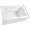 image:imageAqua Eden VTAM4832L22D 48Inch AntiSkid Acrylic 3Wall Alcove Tub with Left Hand Drain Glossy White