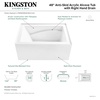 image:imageAqua Eden VTAM4832R22D 48Inch AntiSkid Acrylic 3Wall Alcove Tub with Right Hand Drain Glossy White