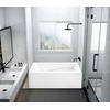 image:imageAqua Eden VTAM4832R22D 48Inch AntiSkid Acrylic 3Wall Alcove Tub with Right Hand Drain Glossy White