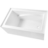image:imageAqua Eden VTAM4832R22D 48Inch AntiSkid Acrylic 3Wall Alcove Tub with Right Hand Drain Glossy White