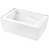 image:imageAqua Eden VTAM5432L22D 54Inch AntiSkid Acrylic 3Wall Alcove Tub with Left Hand Drain Glossy White