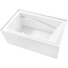 image:imageAqua Eden VTAM5432L22D 54Inch AntiSkid Acrylic 3Wall Alcove Tub with Left Hand Drain Glossy White