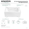 image:imageAqua Eden VTAM5432R22D 54Inch AntiSkid Acrylic 3Wall Alcove Tub with Right Hand Drain Glossy White