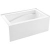 image:imageAqua Eden VTAM5432R22D 54Inch AntiSkid Acrylic 3Wall Alcove Tub with Right Hand Drain Glossy White