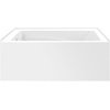 image:imageAqua Eden VTAM5436L22T 54Inch Acrylic 3Wall Alcove Tub with Left Hand Drain Glossy White