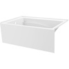 image:imageAqua Eden VTAM5436L22T 54Inch Acrylic 3Wall Alcove Tub with Left Hand Drain Glossy White
