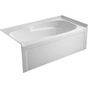 image:imageAqua Eden VTAM6031L21A 60Inch AntiSkid Acrylic 3Wall Alcove Tub with Left Hand Drain Hole White