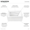image:imageAqua Eden VTAM6031L21A 60Inch AntiSkid Acrylic 3Wall Alcove Tub with Left Hand Drain Hole White