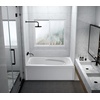image:imageAqua Eden VTAM6031L21A 60Inch AntiSkid Acrylic 3Wall Alcove Tub with Left Hand Drain Hole White