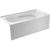 image:imageAqua Eden VTAM6031L21B 60Inch AntiSkid Acrylic 3Wall Alcove Tub with Left Hand Drain Hole WhiteWhite