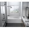 image:imageAqua Eden VTAM6031L21B 60Inch AntiSkid Acrylic 3Wall Alcove Tub with Left Hand Drain Hole WhiteWhite