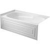 image:imageAqua Eden VTAM6031R21B 60Inch AntiSkid Acrylic 3Wall Alcove Tub with Right Hand Drain Hole White