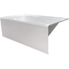 image:imageAqua Eden VTAM6032L21 60Inch Acrylic 3Wall Alcove Tub with Left Hand Drain Hole White
