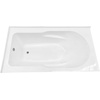image:imageAqua Eden VTAM6032L21TS 60Inch Acrylic 2Wall Corner Alcove Tub with Left Hand Drain White