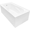 image:imageAqua Eden VTAM6032L21TS 60Inch Acrylic 2Wall Corner Alcove Tub with Left Hand Drain White