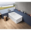 image:imageAqua Eden VTAM6032L21TS 60Inch Acrylic 2Wall Corner Alcove Tub with Left Hand Drain White