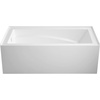 image:imageAqua Eden VTAM6032L22D 60Inch AntiSkid Acrylic 3Wall Alcove Tub with Left Hand Drain Hole WhiteWhite