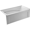 image:imageAqua Eden VTAM6032L22D 60Inch AntiSkid Acrylic 3Wall Alcove Tub with Left Hand Drain Hole WhiteWhite