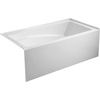 image:imageAqua Eden VTAM6032L22D 60Inch AntiSkid Acrylic 3Wall Alcove Tub with Left Hand Drain Hole WhiteWhite