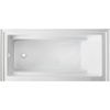 image:imageAqua Eden VTAM6032L22D 60Inch AntiSkid Acrylic 3Wall Alcove Tub with Left Hand Drain Hole WhiteWhite