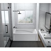 image:imageAqua Eden VTAM6032L22D 60Inch AntiSkid Acrylic 3Wall Alcove Tub with Left Hand Drain Hole WhiteWhite
