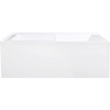 image:imageAqua Eden VTAM6032L22S 60Inch Acrylic 2Wall Corner Alcove Tub with Corner Apron Left Hand Drain Hole White