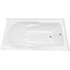 image:imageAqua Eden VTAM6032R21TS 60Inch Acrylic 2Wall Corner Alcove Tub with Right Hand Drain WhiteWhite