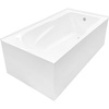 image:imageAqua Eden VTAM6032R21TS 60Inch Acrylic 2Wall Corner Alcove Tub with Right Hand Drain WhiteWhite