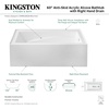 image:imageAqua Eden VTAM6032R22D 60Inch AntiSkid Acrylic 3Wall Alcove Tub with Right Hand Drain Hole WhiteWhite