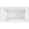 image:imageAqua Eden VTAM6032R22D 60Inch AntiSkid Acrylic 3Wall Alcove Tub with Right Hand Drain Hole WhiteWhite