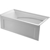 image:imageAqua Eden VTAM6032R22D 60Inch AntiSkid Acrylic 3Wall Alcove Tub with Right Hand Drain Hole WhiteWhite