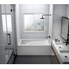 image:imageAqua Eden VTAM6032R22D 60Inch AntiSkid Acrylic 3Wall Alcove Tub with Right Hand Drain Hole WhiteWhite