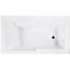 image:imageAqua Eden VTAM6032R22S 60Inch Acrylic 2Wall Corner Alcove Tub with Corner Apron Right Hand Drain Hole White