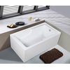 image:imageAqua Eden VTAM6032R22S 60Inch Acrylic 2Wall Corner Alcove Tub with Corner Apron Right Hand Drain Hole White