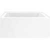 image:imageAqua Eden VTAP4836L22 48Inch Acrylic 3Wall Alcove Tub with Left Hand Drain Glossy White