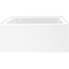 image:imageAqua Eden VTAP4836R22 48Inch Acrylic 3Wall Alcove Tub with Right Hand Drain Glossy WhiteGlossy White