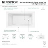 image:imageAqua Eden VTAP5430R22TS 54Inch Acrylic 2Wall Corner Alcove Tub with Right Hand Drain White