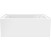 image:imageAqua Eden VTAP5436L22 54Inch Acrylic 3Wall Alcove Tub with Left Hand Drain Glossy White