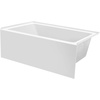 image:imageAqua Eden VTAP5436R22 54Inch Acrylic 3Wall Alcove Tub with Right Hand Drain Glossy White