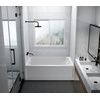 image:imageAqua Eden VTAP6031L21C 60Inch AntiSkid Acrylic 3Wall Alcove Tub with Left Hand Drain Hole WhiteWhite